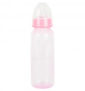 Бутылочка  с силиконовой соской полипропилен, 250 мл, цвет: розовый Курносики