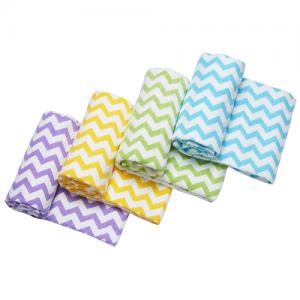 Одеяло байковое Зигзаги 98 х 138 см, цвет: бирюзовый Funecotex