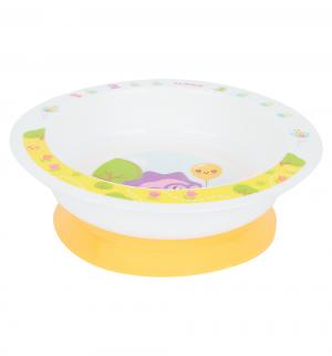 Тарелка  Малышарики для кормления, цвет: желтый Lubby