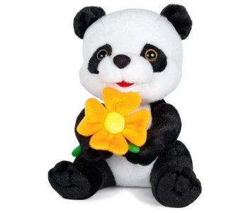 Мягкая игрушка  Панда с Цветочком 20 см Maxitoys