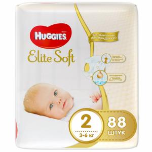 Подгузники  Elite Soft 2 (3-6 кг) 88 шт. Huggies