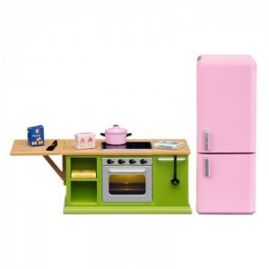 Мебель для домика Смоланд Кухонный набор с холодильником LB_60202700 Lundby