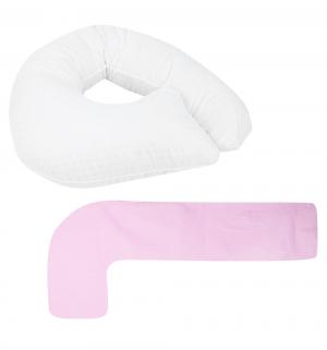 Комплект  Гармония-лайт подушка/наволочка длина по краю 250 см, цвет: розовый Smart-textile