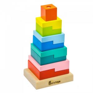 Деревянная игрушка  Пирамидка Ступеньки (9 деталей) Alatoys