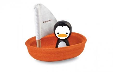 Деревянная игрушка  Лодка и пингвин Plan Toys