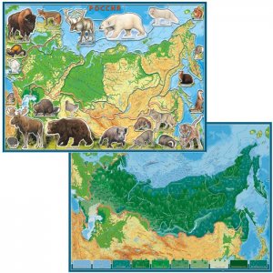 Географический пазл Животные и Природные Зоны РФ Геоцентр