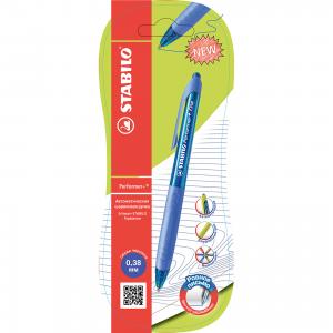 Ручка шариковая PERFORMER+ 1шт синяя 0,3мм STABILO