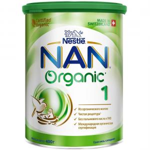 Молочная смесь  Organic 1 с рождения, 400 г Nan