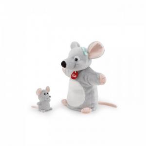 Мягкая игрушка на руку Мышка с мышонком 24x26x12 см Trudi