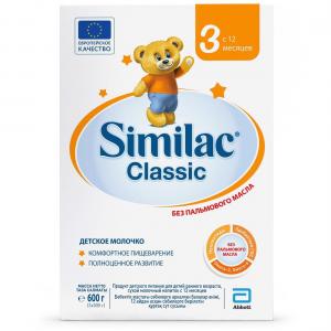 Детское молочко  Classic 3 с 12 месяцев, 600 г Similac