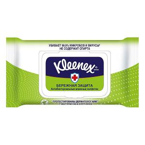 Влажные антибактериальные салфетки  «Семейные», 40 штук Kleenex