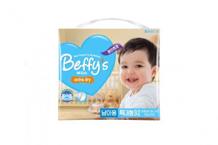 Подгузники  Extra dry для мальчиков (13+ кг) 32 шт. Beffys