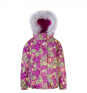 Комплект куртка/полукомбинезон , цвет: розовый/желтый Gusti