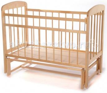 Детская кроватка Уренская мебельная фабрика 11 без ящика маятник поперечный Мишутка