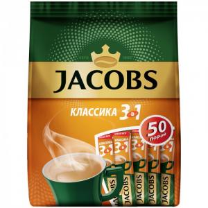 Кофе растворимый Классика 3 в 1 порошкообразный 50 шт. Jacobs