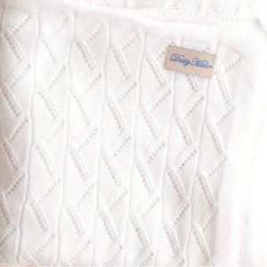 Плед  Ажурный Зигзаг 90х90 см Dusty Miller