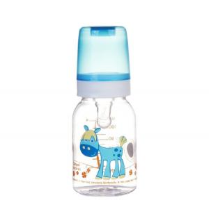 Бутылочка  Веселые зверушки + подарок тритан, 120 мл, цвет: голубой Canpol
