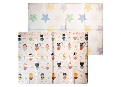 Игровой коврик  двухсторонний Soft Cat & Star (книжка) 190х130х1 см Mambobaby