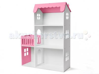 Кукольный домик трехэтажный с балконом Столики Детям