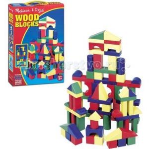 Деревянная игрушка  Набор цветных блоков 100 деталей Melissa & Doug