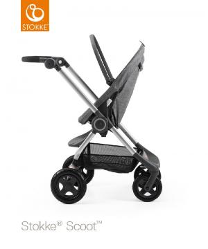 Детская коляска  Scoot V3 без капюшона, цвет: черный меланж Stokke