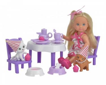 Кукла Еви с набором День рождения питомцев 12 см Simba