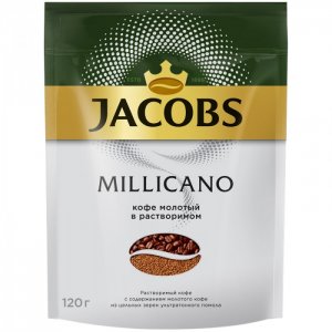 Кофе растворимый Millicano сублимированный с молотым 120 г Jacobs