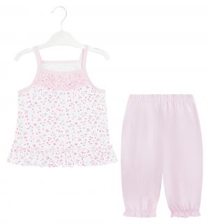 Пижама майка/брюки , цвет: розовый/белый Трифена