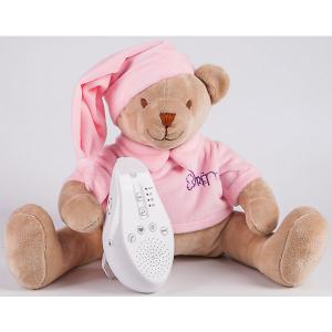 Игрушка для сна Медведь DrЁma BabyDou с белым и розовым шумом, розовый Drema. Цвет: розовый