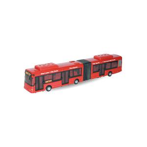 Автобус  City Bus длиннобазный, 1:48, красная Autotime. Цвет: красный