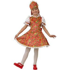 Карнавальный костюм  Марьюшка Jeanees. Цвет: красный/белый