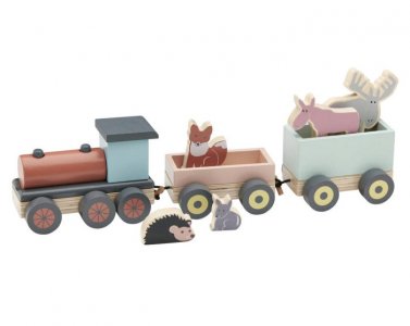 Деревянная игрушка Kids Concept поезд с животными серия Edvin Kid's