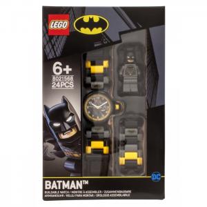 Часы  DC Super Heroes наручные аналоговые с минифигурой Бэтмен на ремешке Lego