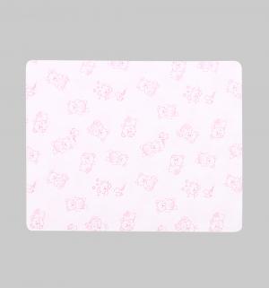 Пеленка Розовые медведи 120 х 75 см, цвет: розовый Звездочка
