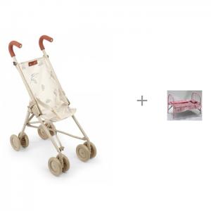 Коляска для куклы  Twiglet и кроватка Наша Игрушка с аксессуарами сна Happy Baby