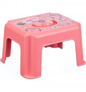 Табурет-подставка  Кошечка, цвет: розовый М-Пластика