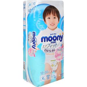 Подгузники-трусики  XL для мальчиков (12-22 кг) 38 шт. Moony