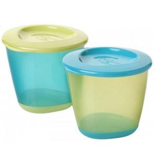 Набор контейнеров  для хранения детского питания, цвет: голубой/зеленый Tommee Tippee