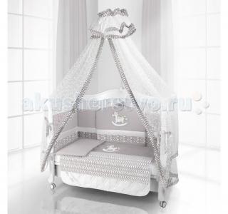 Комплект в кроватку  Unico IL Cavallo Nuvole 120х60 (6 предметов) Beatrice Bambini