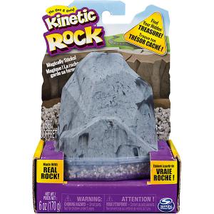 Песок для лепки Kinetic Sand серия Rock, 170 гр, серебряный. Цвет: серебряный