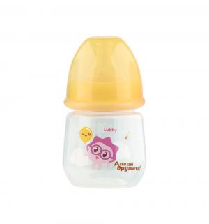 Бутылочка  Малышарики для кормления полипропилен с рождения, цвет: желтый Lubby